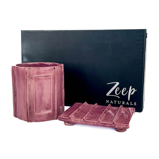 Zeep Naturals | Asitane Soap Coasters and Toothbrush Holders Glossy Dusty Rose | Catskills-inspired artisan natural soaps, luxurious Turkish towels, bathrobes, throws, and bedding. Discover handmade coffee cups, milk dispensers, and olive wood kitchen utensils—crafted with care for your home