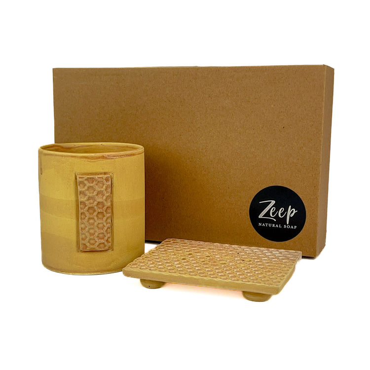 Zeep Naturals | Asitane Soap Coasters and Toothbrush Holders Matte and Glittery Terracotta | Catskills-inspired artisan natural soaps, luxurious Turkish towels, bathrobes, throws, and bedding. Discover handmade coffee cups, milk dispensers, and olive wood kitchen utensils—crafted with care for your home