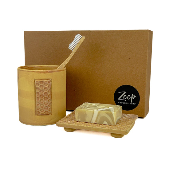 Zeep Naturals | Asitane Soap Coasters and Toothbrush Holders Matte and Glittery Terracotta | Catskills-inspired artisan natural soaps, luxurious Turkish towels, bathrobes, throws, and bedding. Discover handmade coffee cups, milk dispensers, and olive wood kitchen utensils—crafted with care for your home