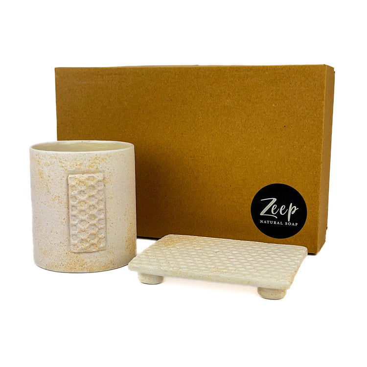 Zeep Naturals | Asitane Soap Coasters and Toothbrush Holders Matte Natural | Catskills-inspired artisan natural soaps, luxurious Turkish towels, bathrobes, throws, and bedding. Discover handmade coffee cups, milk dispensers, and olive wood kitchen utensils—crafted with care for your home