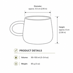 Zeep Naturals | Assos Collection Ceramic Espresso Cup | Zeep Naturals brings you handcrafted soaps, organic cotton towels, and artisan kitchen essentials — all inspired by nature. Discover simple, sustainable living with products designed to soothe your senses and your home.