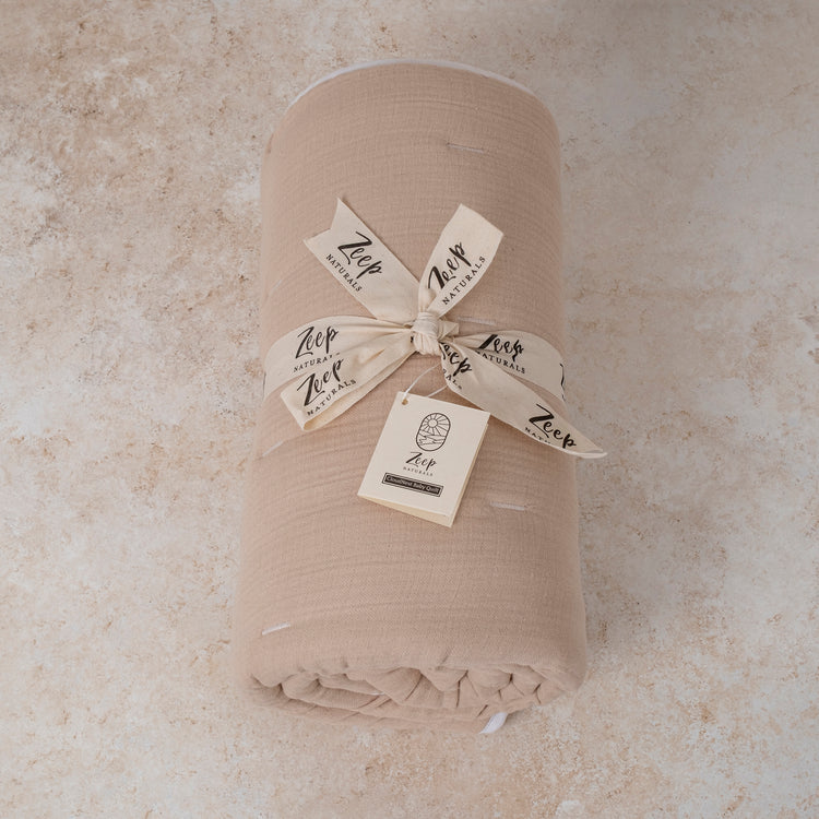 Zeep Naturals | CloudNest Baby Quilts Sand | Zeep Naturals brings you handcrafted soaps, organic cotton towels, and artisan kitchen essentials — all inspired by nature. Discover simple, sustainable living with products designed to soothe your senses and your home.