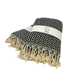 Zeep Naturals | Black Towels Diamond | Zeep Naturals brings you handcrafted soaps, organic cotton towels, and artisan kitchen essentials — all inspired by nature. Discover simple, sustainable living with products designed to soothe your senses and your home.