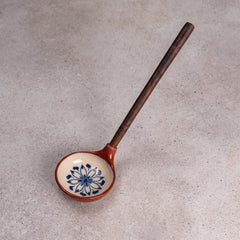 Zeep Naturals | Troy Collection Ceramic Ladle with Wooden Handle Blossom | Zeep Naturals brings you handcrafted soaps, organic cotton towels, and artisan kitchen essentials — all inspired by nature. Discover simple, sustainable living with products designed to soothe your senses and your home.