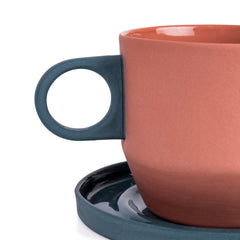 Zeep Naturals | Lydia Collection Modern Conic Coffee/Tea Cup with Saucer | Zeep Naturals brings you handcrafted soaps, organic cotton towels, and artisan kitchen essentials — all inspired by nature. Discover simple, sustainable living with products designed to soothe your senses and your home.