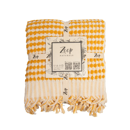 Zeep Naturals | Chickpea Towels Goldenrod Bath | Catskills-inspired artisan natural soaps, luxurious Turkish towels, bathrobes, throws, and bedding. Discover handmade coffee cups, milk dispensers, and olive wood kitchen utensils—crafted with care for your home