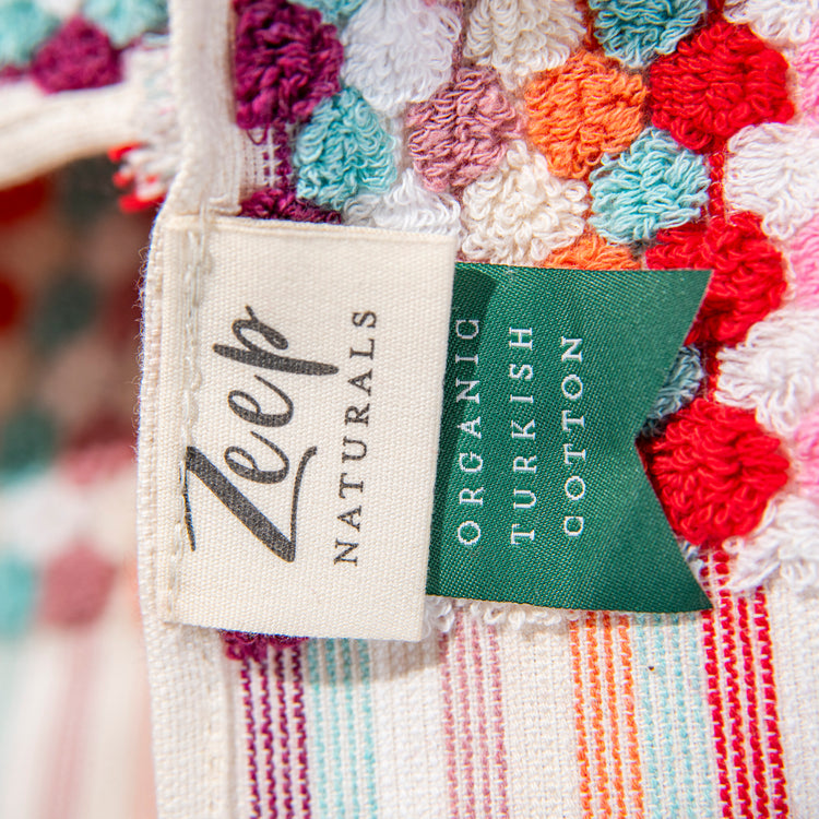 Zeep Naturals | Chickpea Towels Sunrise Hand | Catskills-inspired artisan natural soaps, luxurious Turkish towels, bathrobes, throws, and bedding. Discover handmade coffee cups, milk dispensers, and olive wood kitchen utensils—crafted with care for your home