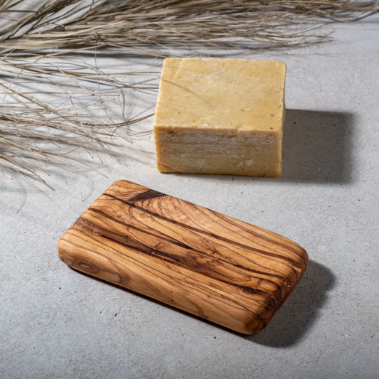 Zeep Naturals | Concave Grill Olive Wood Soap Coaster | Catskills-inspired artisan natural soaps, luxurious Turkish towels, bathrobes, throws, and bedding. Discover handmade coffee cups, milk dispensers, and olive wood kitchen utensils—crafted with care for your home