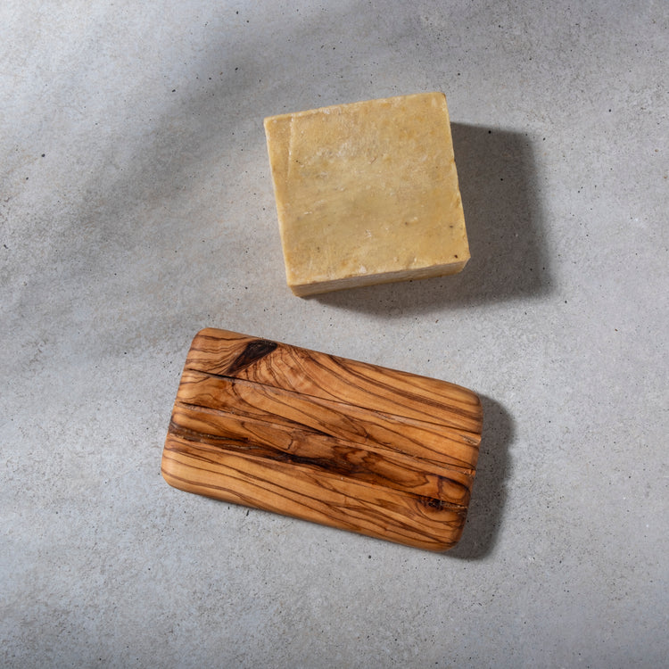 Concave Grill Olive Wood Soap Coaster