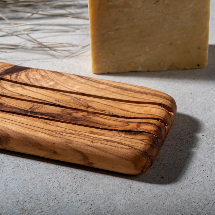 Concave Grill Olive Wood Soap Coaster