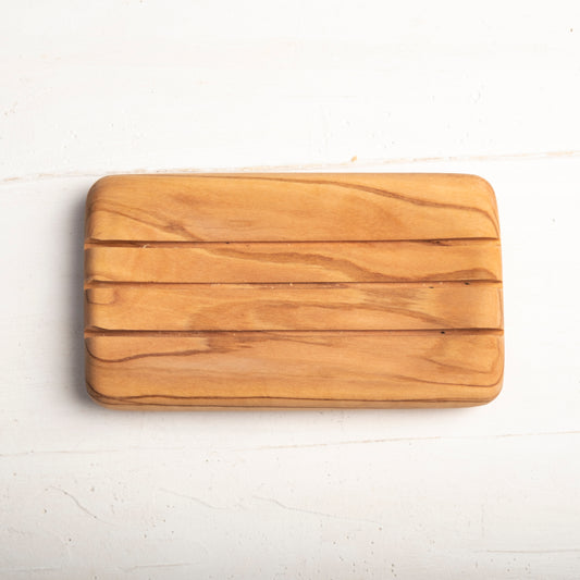 Concave Grill Olive Wood Soap Coaster