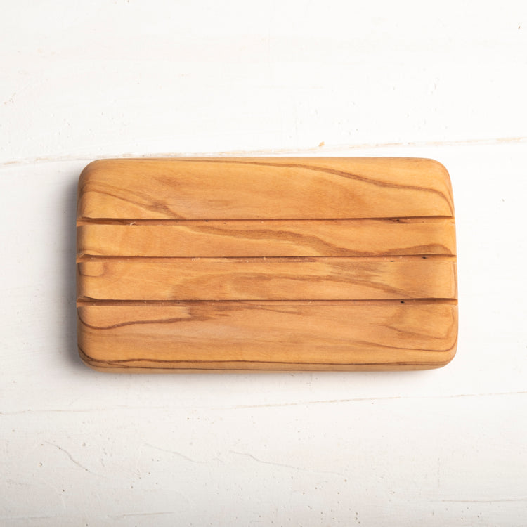 Concave Grill Olive Wood Soap Coaster