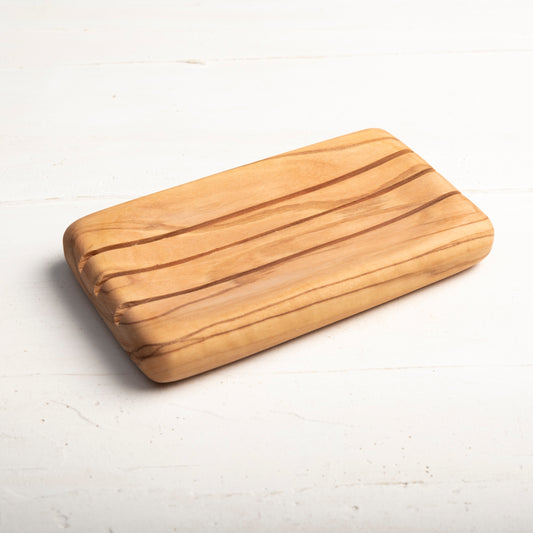 Concave Grill Olive Wood Soap Coaster