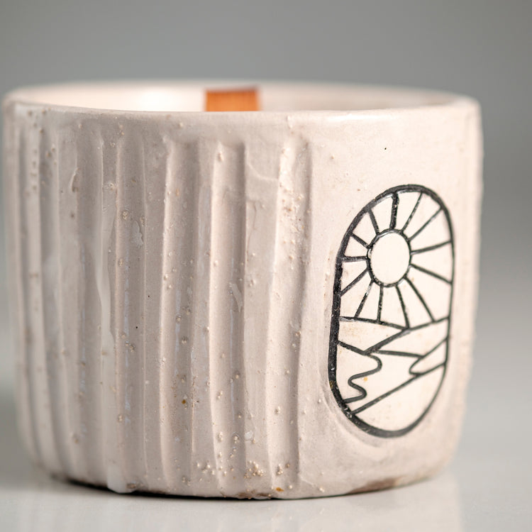 Aegean Collection Hand-Carved Ceramic Soy Wax Candle