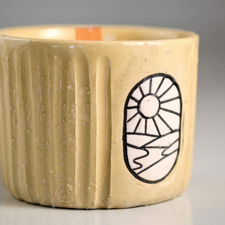 Aegean Collection Hand-Carved Ceramic Soy Wax Candle