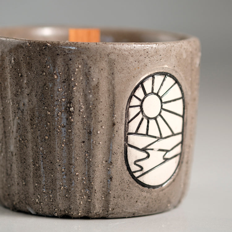 Aegean Collection Hand-Carved Ceramic Soy Wax Candle