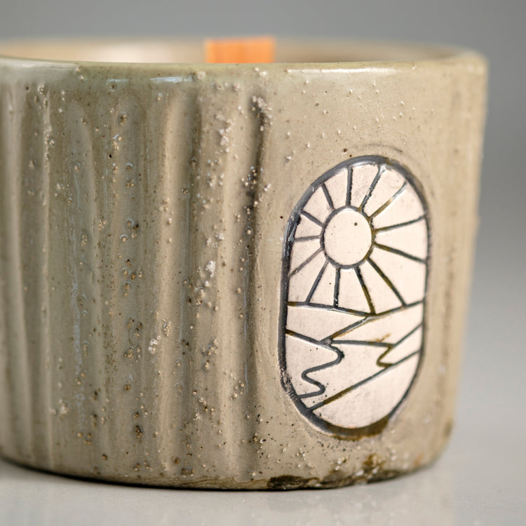 Aegean Collection Hand-Carved Ceramic Soy Wax Candle