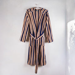 Zeep Naturals | Aegean Collection Sapphire Cove Striped Bathrobes | Zeep Naturals brings you handcrafted soaps, organic cotton towels, and artisan kitchen essentials — all inspired by nature. Discover simple, sustainable living with products designed to soothe your senses and your home.