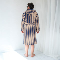 Zeep Naturals | Aegean Collection Sapphire Cove Striped Bathrobes | Zeep Naturals brings you handcrafted soaps, organic cotton towels, and artisan kitchen essentials — all inspired by nature. Discover simple, sustainable living with products designed to soothe your senses and your home.