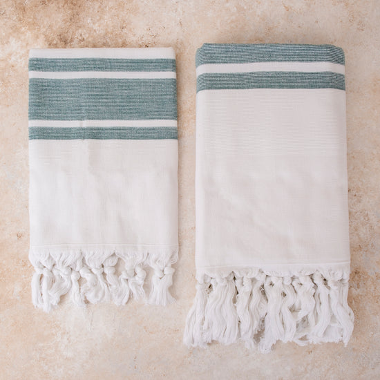 Aeris Terry Towel Sets - Deep Aegean - Deep Aegean 02