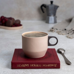 Zeep Naturals | Lydia Collection Modern Conic Coffee/Tea Cup Crema Smoke | Zeep Naturals brings you handcrafted soaps, organic cotton towels, and artisan kitchen essentials — all inspired by nature. Discover simple, sustainable living with products designed to soothe your senses and your home.