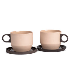 Zeep Naturals | Lydia Collection Modern Conic Coffee/Tea Cup with Saucer | Zeep Naturals brings you handcrafted soaps, organic cotton towels, and artisan kitchen essentials — all inspired by nature. Discover simple, sustainable living with products designed to soothe your senses and your home.