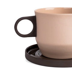 Zeep Naturals | Lydia Collection Modern Conic Coffee/Tea Cup with Saucer | Zeep Naturals brings you handcrafted soaps, organic cotton towels, and artisan kitchen essentials — all inspired by nature. Discover simple, sustainable living with products designed to soothe your senses and your home.