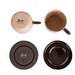 Zeep Naturals | Lydia Collection Modern Conic Coffee/Tea Cup with Saucer | Zeep Naturals brings you handcrafted soaps, organic cotton towels, and artisan kitchen essentials — all inspired by nature. Discover simple, sustainable living with products designed to soothe your senses and your home.