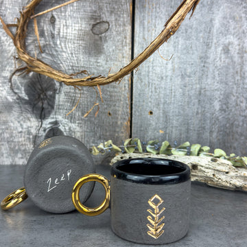 Stoneware Handmade Espresso Cup with Handle | Abundance