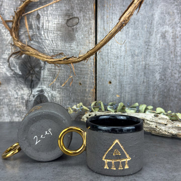 Stoneware Handmade Espresso Cup with Handle | Charm