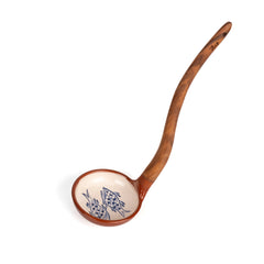 Zeep Naturals | Troy Collection Ceramic Ladle with Wooden Handle Two fish | Zeep Naturals brings you handcrafted soaps, organic cotton towels, and artisan kitchen essentials — all inspired by nature. Discover simple, sustainable living with products designed to soothe your senses and your home.