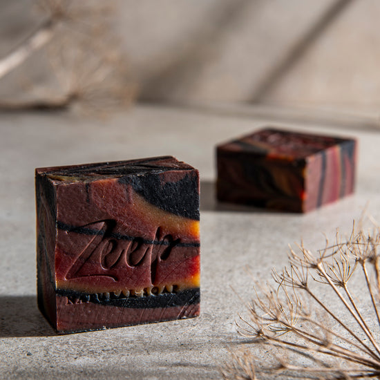 Zeep Naturals | Fall Foliage Fall Foliage Large | Catskills-inspired artisan natural soaps, luxurious Turkish towels, bathrobes, throws, and bedding. Discover handmade coffee cups, milk dispensers, and olive wood kitchen utensils—crafted with care for your home