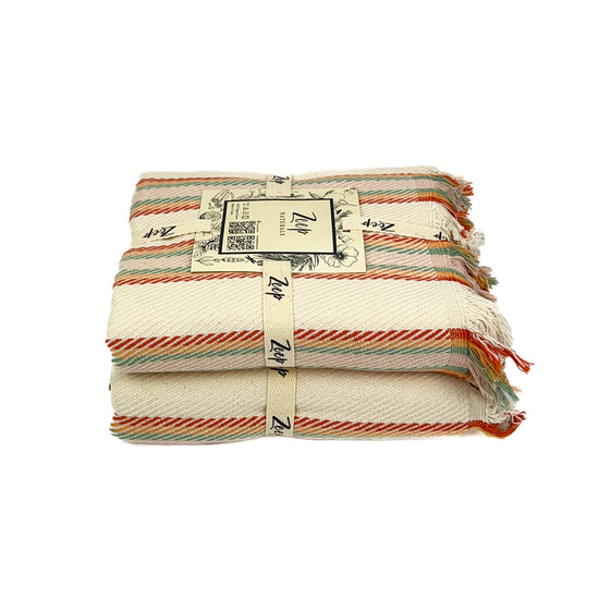 Zeep Naturals | Country Towels Peach Bath Towel | Catskills-inspired artisan natural soaps, luxurious Turkish towels, bathrobes, throws, and bedding. Discover handmade coffee cups, milk dispensers, and olive wood kitchen utensils—crafted with care for your home