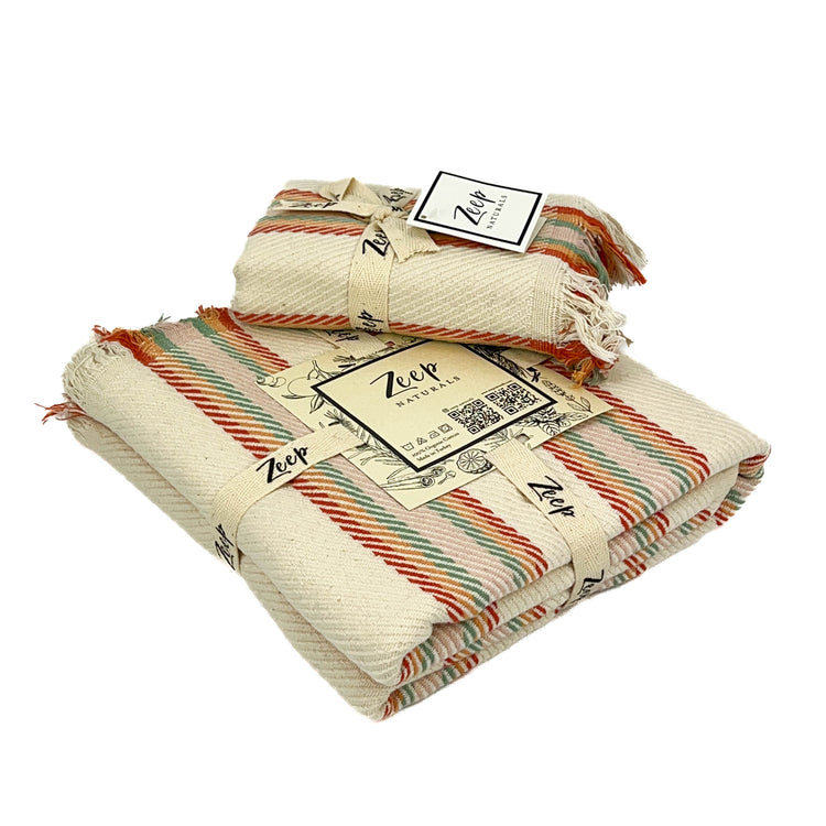 Zeep Naturals | Country Towels Peach Bath Towel | Catskills-inspired artisan natural soaps, luxurious Turkish towels, bathrobes, throws, and bedding. Discover handmade coffee cups, milk dispensers, and olive wood kitchen utensils—crafted with care for your home