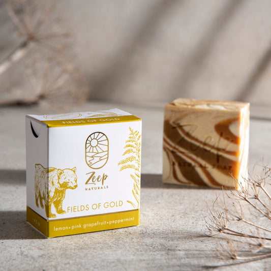 Zeep Naturals | Fields of Gold Fields of Gold Large | Catskills-inspired artisan natural soaps, luxurious Turkish towels, bathrobes, throws, and bedding. Discover handmade coffee cups, milk dispensers, and olive wood kitchen utensils—crafted with care for your home