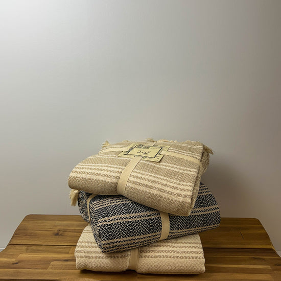 Zeep Naturals | Four Season Blankets Black | Catskills-inspired artisan natural soaps, luxurious Turkish towels, bathrobes, throws, and bedding. Discover handmade coffee cups, milk dispensers, and olive wood kitchen utensils—crafted with care for your home