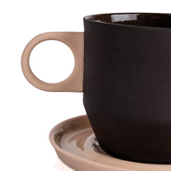 Zeep Naturals | Lydia Collection Modern Conic Coffee/Tea Cup with Saucer | Zeep Naturals brings you handcrafted soaps, organic cotton towels, and artisan kitchen essentials — all inspired by nature. Discover simple, sustainable living with products designed to soothe your senses and your home.
