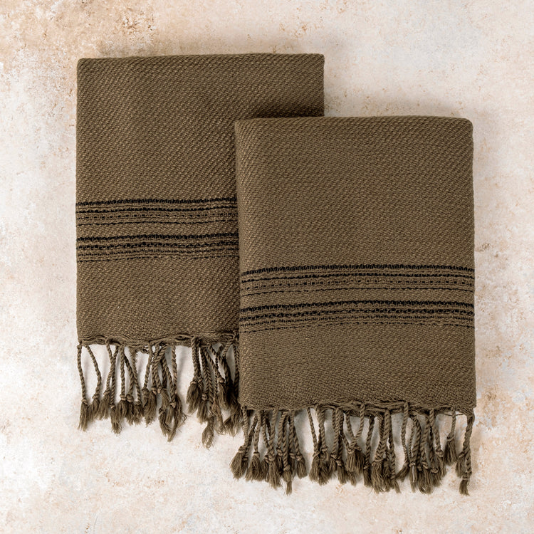 Calvera Kitchen Towels - Ancient Olive