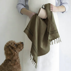 Calvera Kitchen Towels - Ancient Olive
