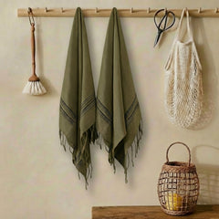 Calvera Kitchen Towels - Ancient Olive