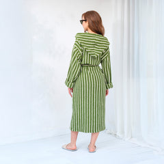 Zeep Naturals | Aegean Collection Aegean Olive Striped Bathrobes | Zeep Naturals brings you handcrafted soaps, organic cotton towels, and artisan kitchen essentials — all inspired by nature. Discover simple, sustainable living with products designed to soothe your senses and your home.
