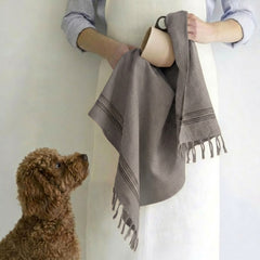Calvera Kitchen Towels - Island Stone