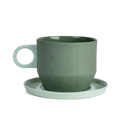 Zeep Naturals | Lydia Collection Modern Conic Coffee/Tea Cup with Saucer | Zeep Naturals brings you handcrafted soaps, organic cotton towels, and artisan kitchen essentials — all inspired by nature. Discover simple, sustainable living with products designed to soothe your senses and your home.