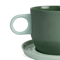 Zeep Naturals | Lydia Collection Modern Conic Coffee/Tea Cup with Saucer | Zeep Naturals brings you handcrafted soaps, organic cotton towels, and artisan kitchen essentials — all inspired by nature. Discover simple, sustainable living with products designed to soothe your senses and your home.