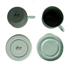 Zeep Naturals | Lydia Collection Modern Conic Coffee/Tea Cup with Saucer | Zeep Naturals brings you handcrafted soaps, organic cotton towels, and artisan kitchen essentials — all inspired by nature. Discover simple, sustainable living with products designed to soothe your senses and your home.