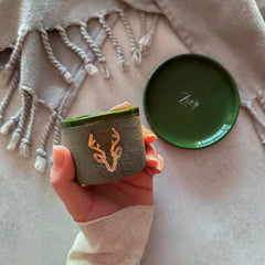 Zeep Naturals | Stoneware Handmade 2-Piece Espresso Cup | Deer | Zeep Naturals brings you handcrafted soaps, organic cotton towels, and artisan kitchen essentials — all inspired by nature. Discover simple, sustainable living with products designed to soothe your senses and your home.