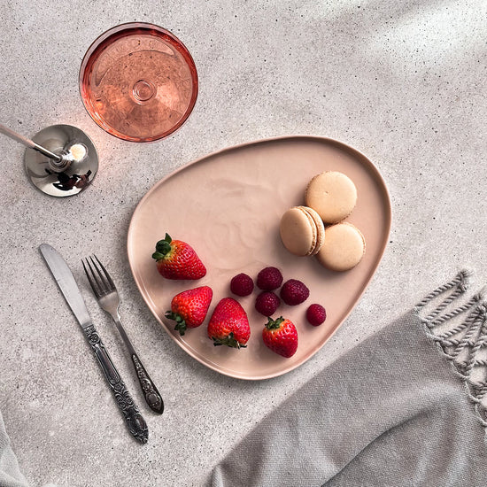 Zeep Naturals | Lydia Collection Amorphous Serving Plate | Zeep Naturals brings you handcrafted soaps, organic cotton towels, and artisan kitchen essentials — all inspired by nature. Discover simple, sustainable living with products designed to soothe your senses and your home.