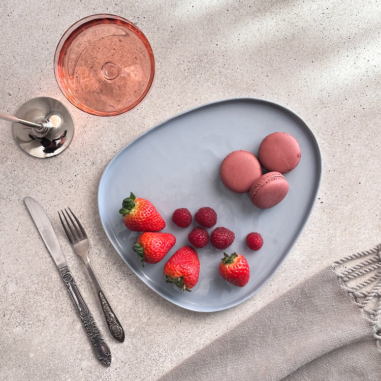 Zeep Naturals | Lydia Collection Amorphous Serving Plate | Zeep Naturals brings you handcrafted soaps, organic cotton towels, and artisan kitchen essentials — all inspired by nature. Discover simple, sustainable living with products designed to soothe your senses and your home.