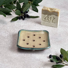 Zeep Naturals | Aegean Collection Ceramic Soap Coaster | Zeep Naturals brings you handcrafted soaps, organic cotton towels, and artisan kitchen essentials — all inspired by nature. Discover simple, sustainable living with products designed to soothe your senses and your home.