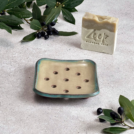 Zeep Naturals | Aegean Collection Ceramic Soap Coaster | Zeep Naturals brings you handcrafted soaps, organic cotton towels, and artisan kitchen essentials — all inspired by nature. Discover simple, sustainable living with products designed to soothe your senses and your home.